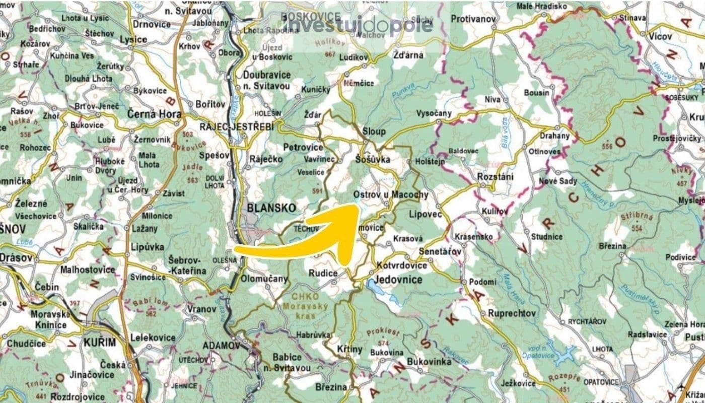plot for sale, 8,074 m², Ostrov u Macochy, Jihomoravský Region plot for sale, 8,074 m², Ostrov u Macochy, Jihomoravský Region