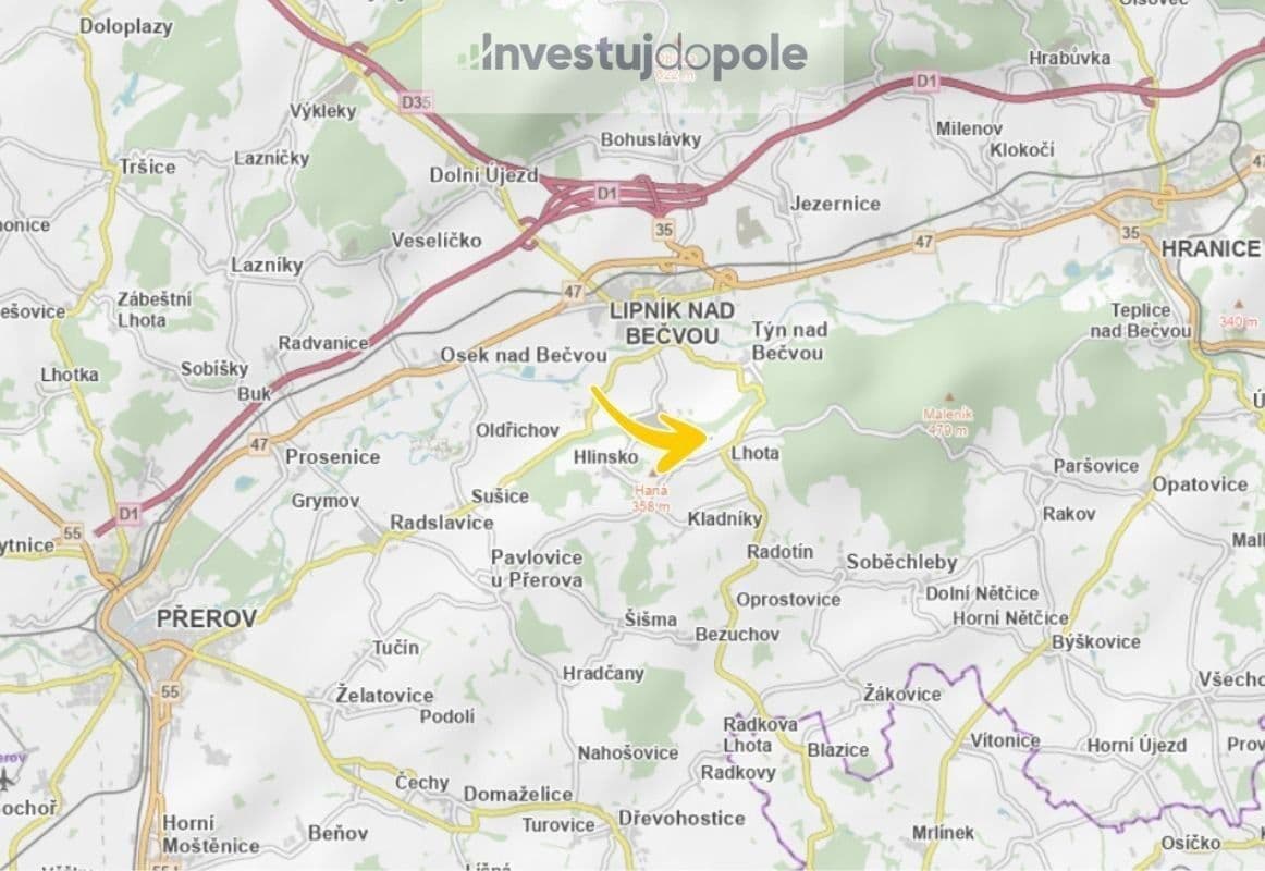 plot for sale, 1,071 m², Lhota, Olomoucký Region plot for sale, 1,071 m², Lhota, Olomoucký Region