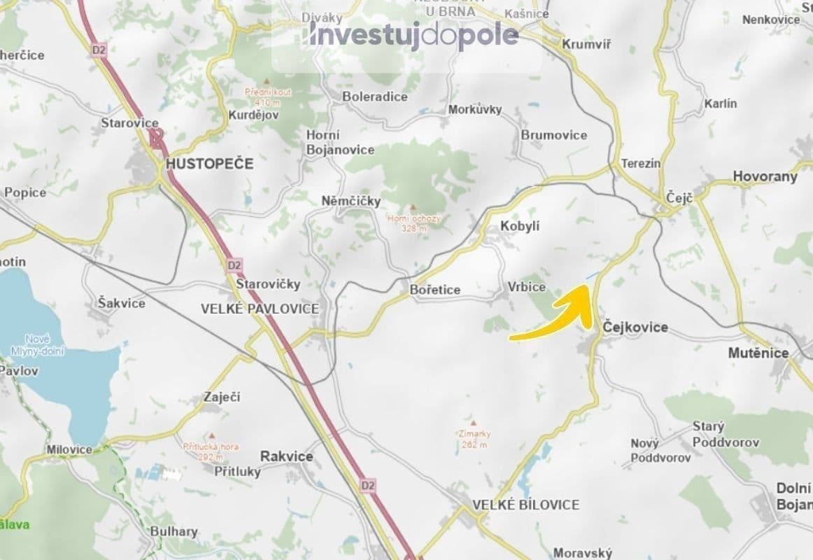 plot for sale, 8,100 m², Čejkovice, Jihomoravský Region plot for sale, 8,100 m², Čejkovice, Jihomoravský Region