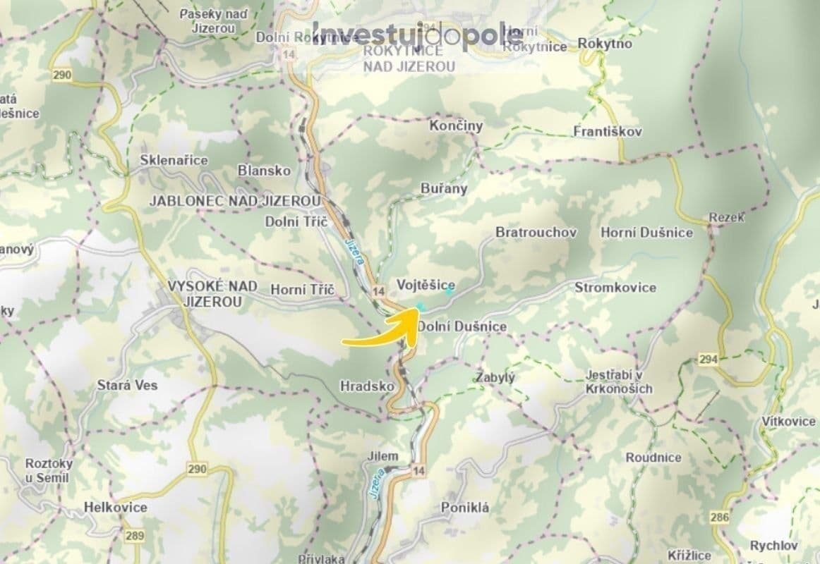 plot for sale, 12,355 m², Jablonec nad Jizerou, Liberecký Region plot for sale, 12,355 m², Jablonec nad Jizerou, Liberecký Region