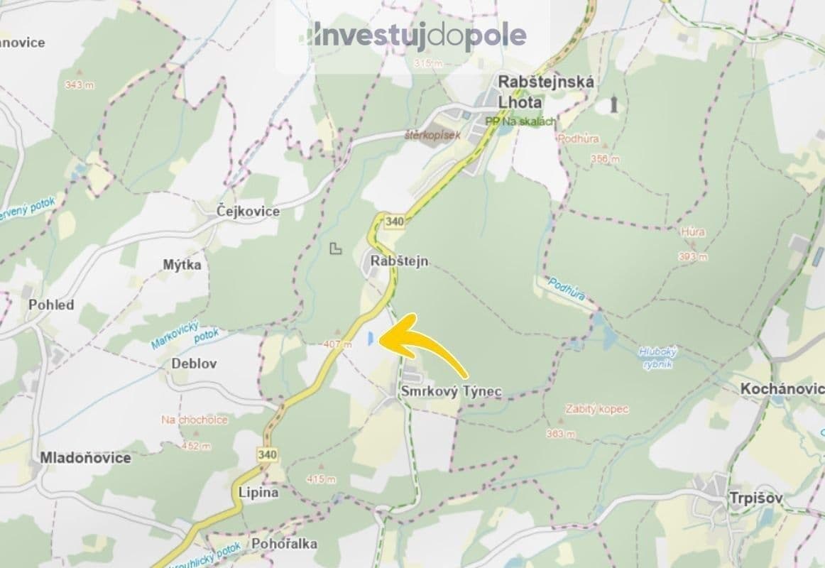 plot for sale, 942 m², Rabštejnská Lhota, Pardubický Region plot for sale, 942 m², Rabštejnská Lhota, Pardubický Region