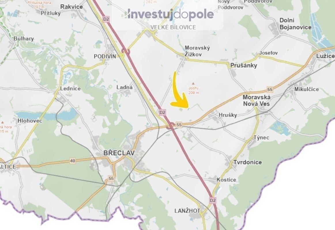 plot for sale, 1,484 m², Hrušky, Jihomoravský Region plot for sale, 1,484 m², Hrušky, Jihomoravský Region