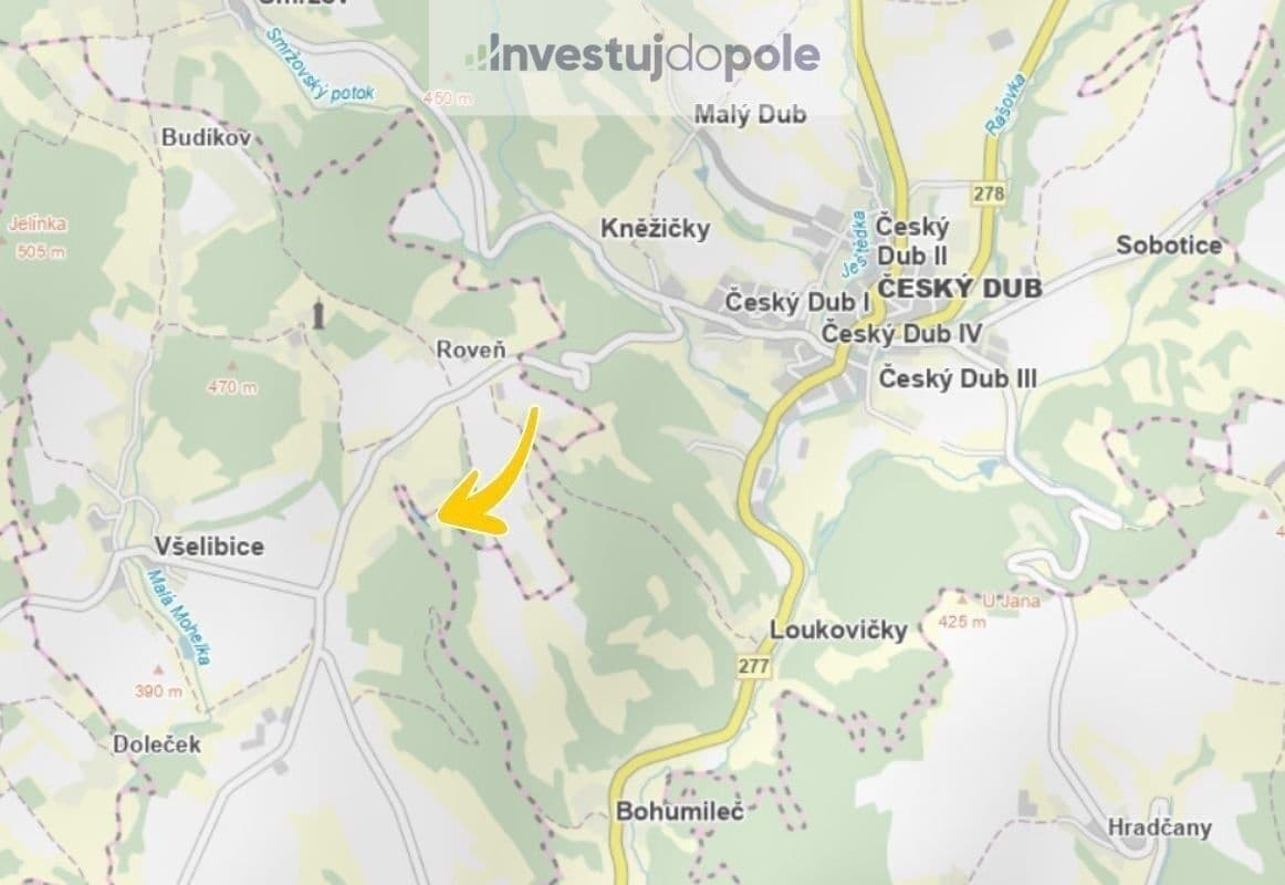 plot for sale, 19,003 m², Český Dub, Liberecký Region plot for sale, 19,003 m², Český Dub, Liberecký Region
