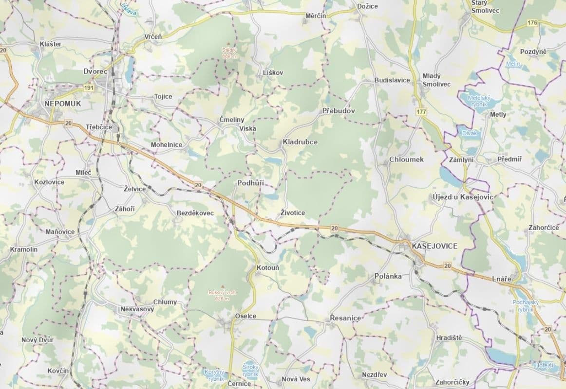 plot for sale, 2,026 m², Kasejovice, Plzeňský Region plot for sale, 2,026 m², Kasejovice, Plzeňský Region