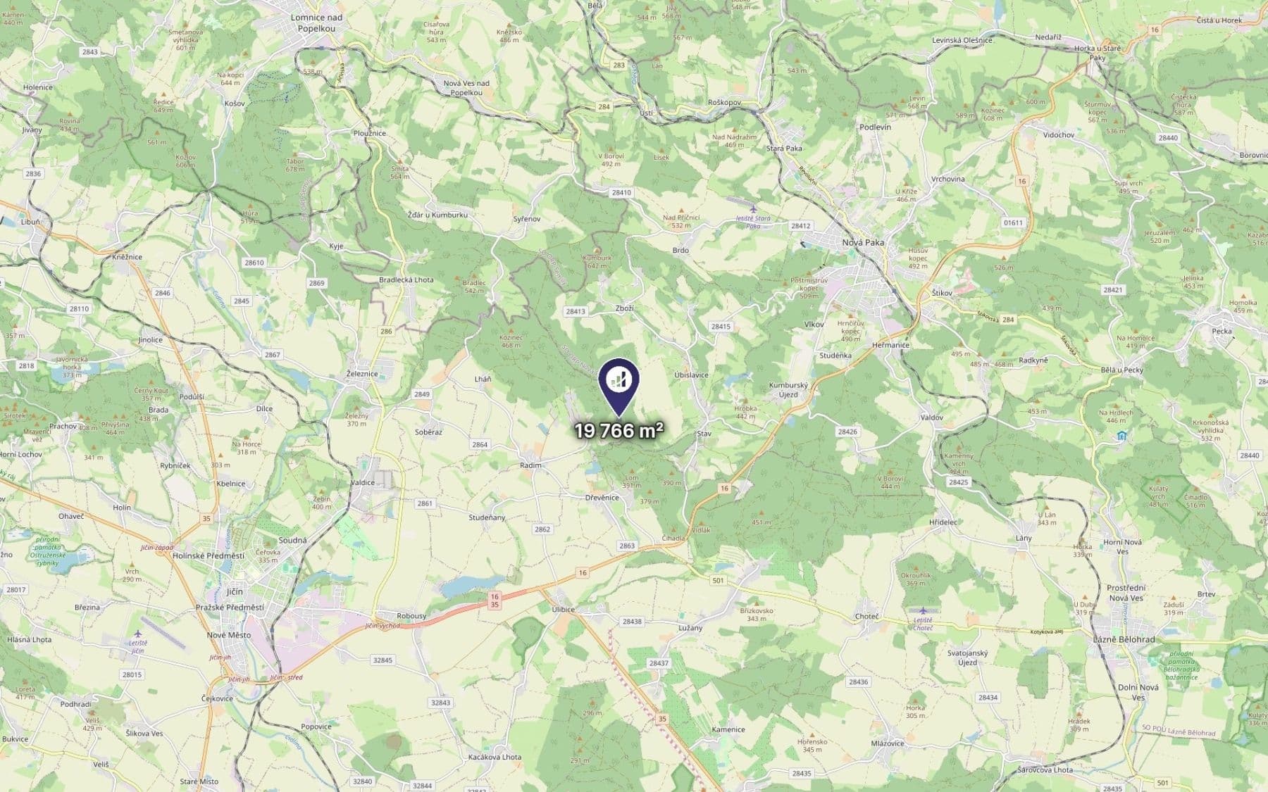 plot for sale, 19,766 m², Úbislavice, Královéhradecký Region plot for sale, 19,766 m², Úbislavice, Královéhradecký Region