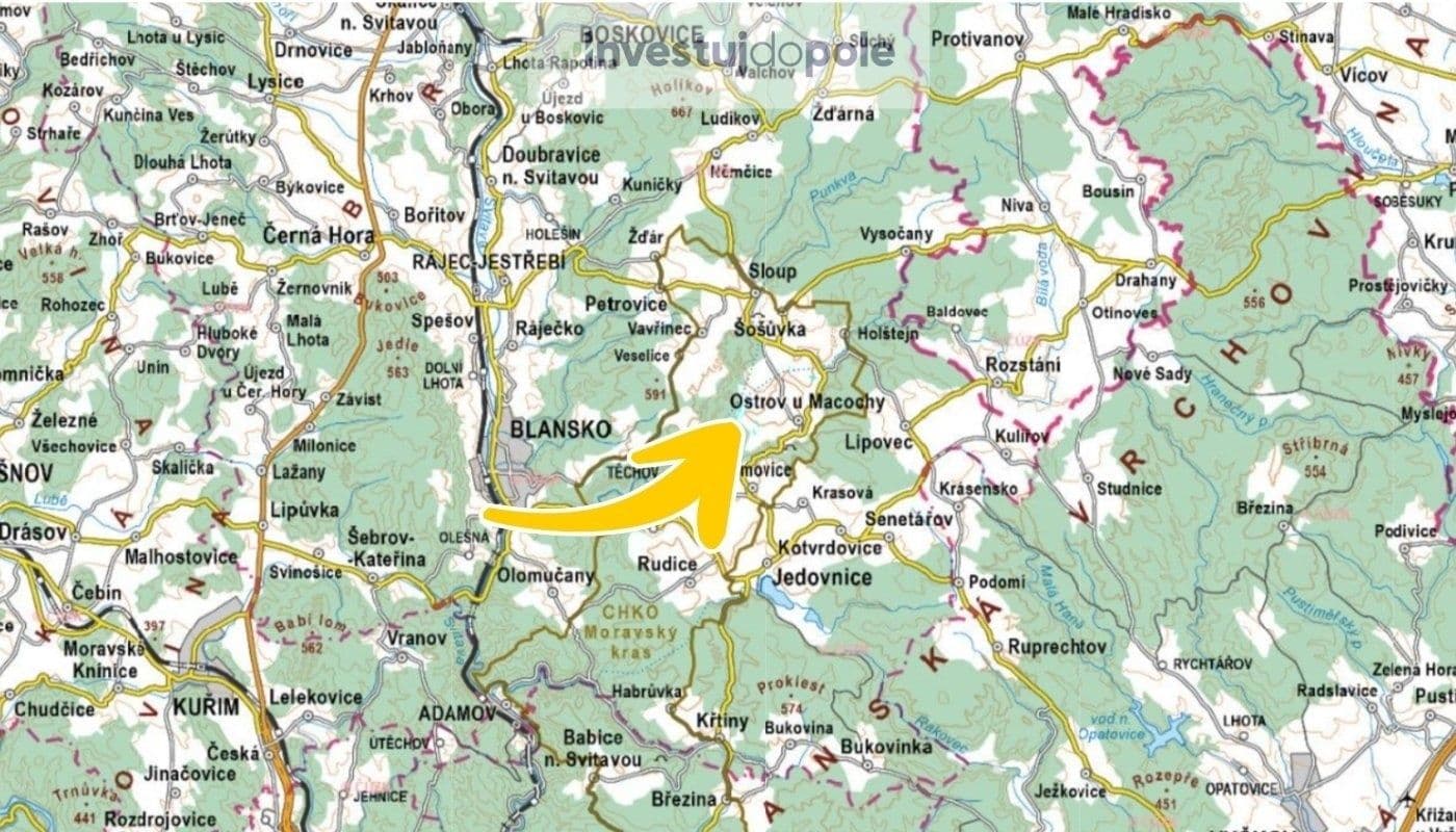 plot for sale, 5,599 m², Ostrov u Macochy, Jihomoravský Region plot for sale, 5,599 m², Ostrov u Macochy, Jihomoravský Region
