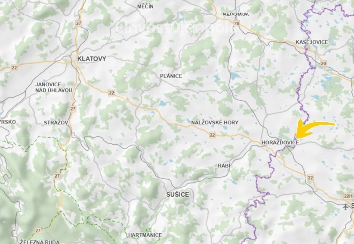 plot for sale, 3,672 m², Horažďovice, Plzeňský Region plot for sale, 3,672 m², Horažďovice, Plzeňský Region