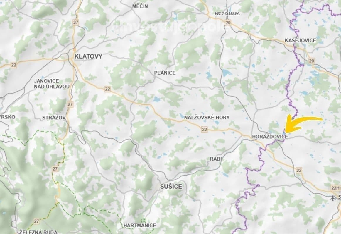 plot for sale, 3,672 m², Horažďovice, Plzeňský Region plot for sale, 3,672 m², Horažďovice, Plzeňský Region