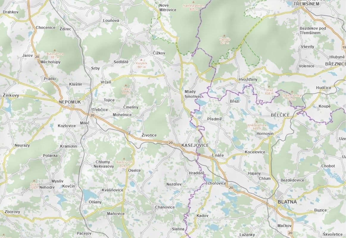 plot for sale, 9,203 m², Kasejovice, Plzeňský Region plot for sale, 9,203 m², Kasejovice, Plzeňský Region
