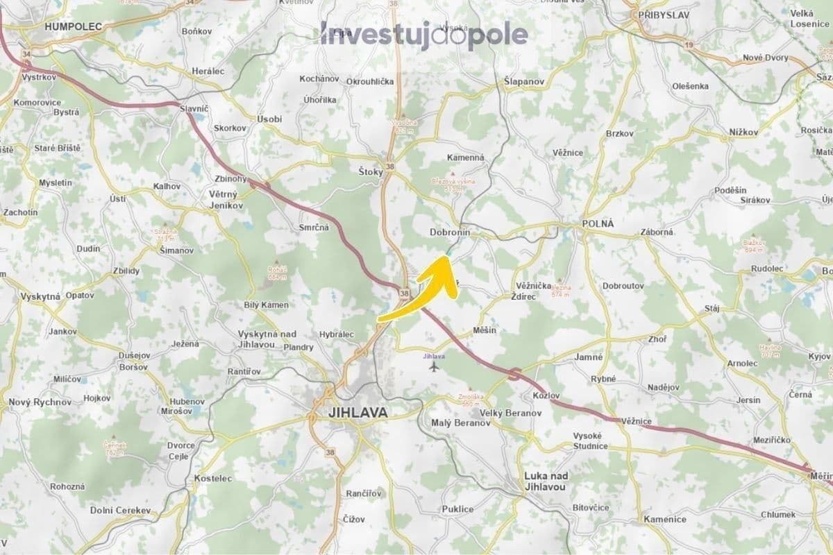 plot for sale, 17,212 m², Dobronín, Vysočina Region plot for sale, 17,212 m², Dobronín, Vysočina Region