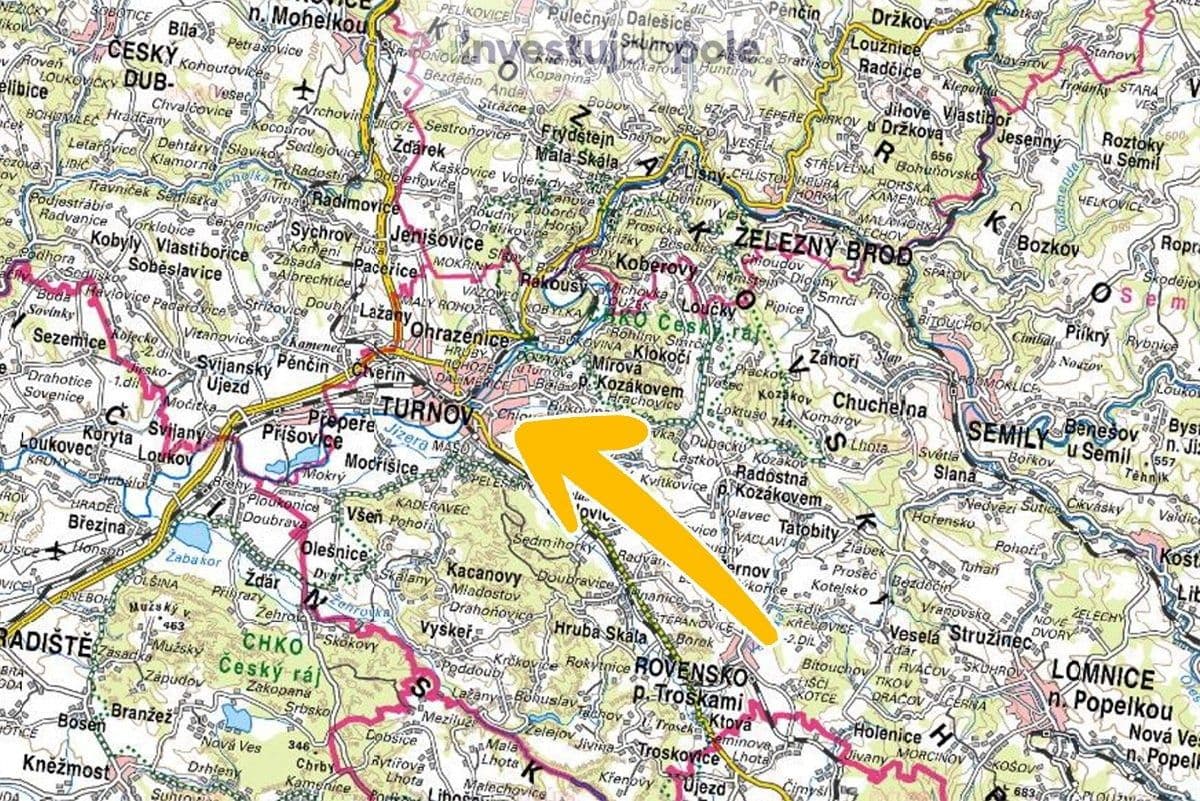 plot for sale, 11,767 m², Vršek, Turnov, Liberecký Region plot for sale, 11,767 m², Vršek, Turnov, Liberecký Region