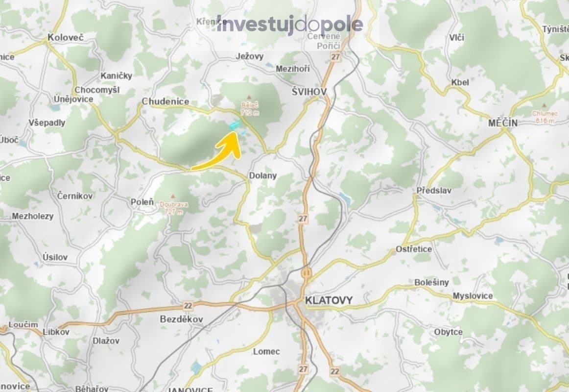 plot for sale, 6,683 m², Ježovy, Plzeňský Region plot for sale, 6,683 m², Ježovy, Plzeňský Region