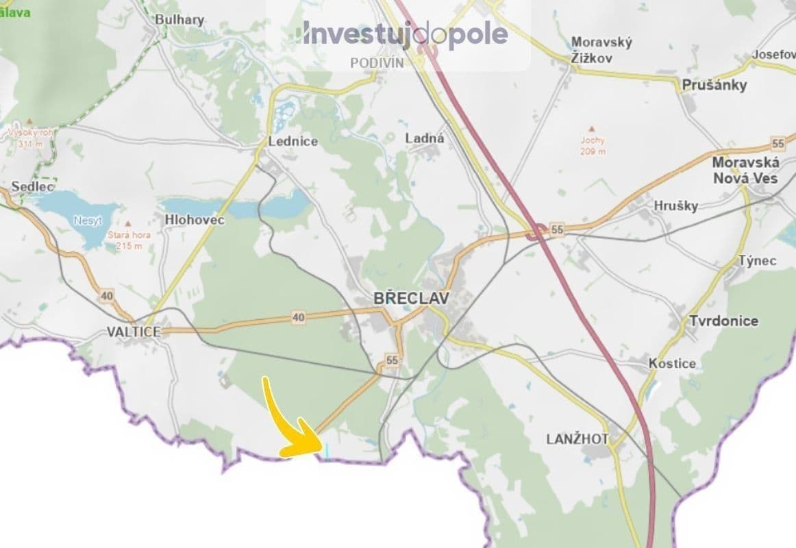 plot for sale, 8,042 m², Břeclav, Jihomoravský Region plot for sale, 8,042 m², Břeclav, Jihomoravský Region