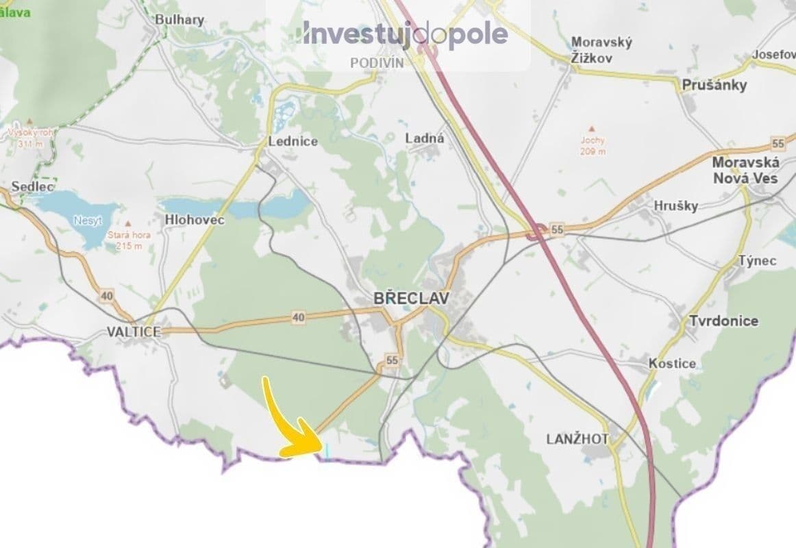 plot for sale, 8,042 m², Břeclav, Jihomoravský Region plot for sale, 8,042 m², Břeclav, Jihomoravský Region