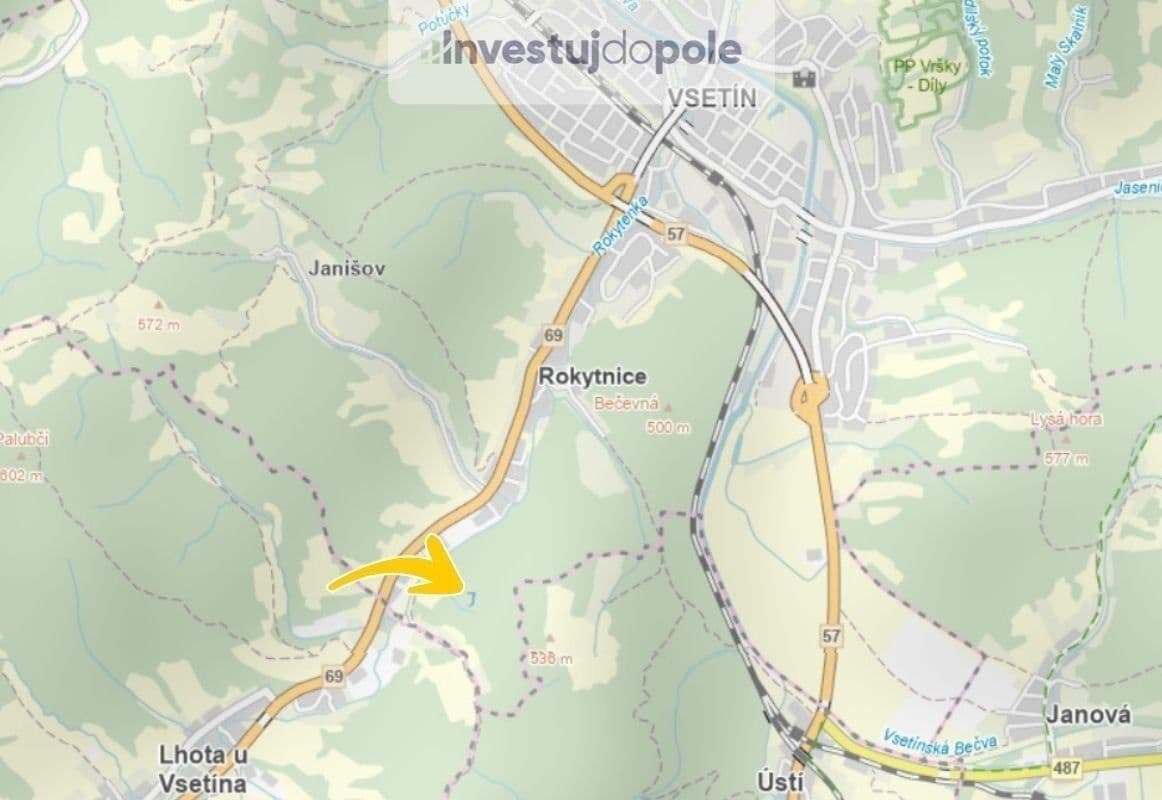 plot for sale, 2,849 m², Vsetín, Zlínský Region plot for sale, 2,849 m², Vsetín, Zlínský Region