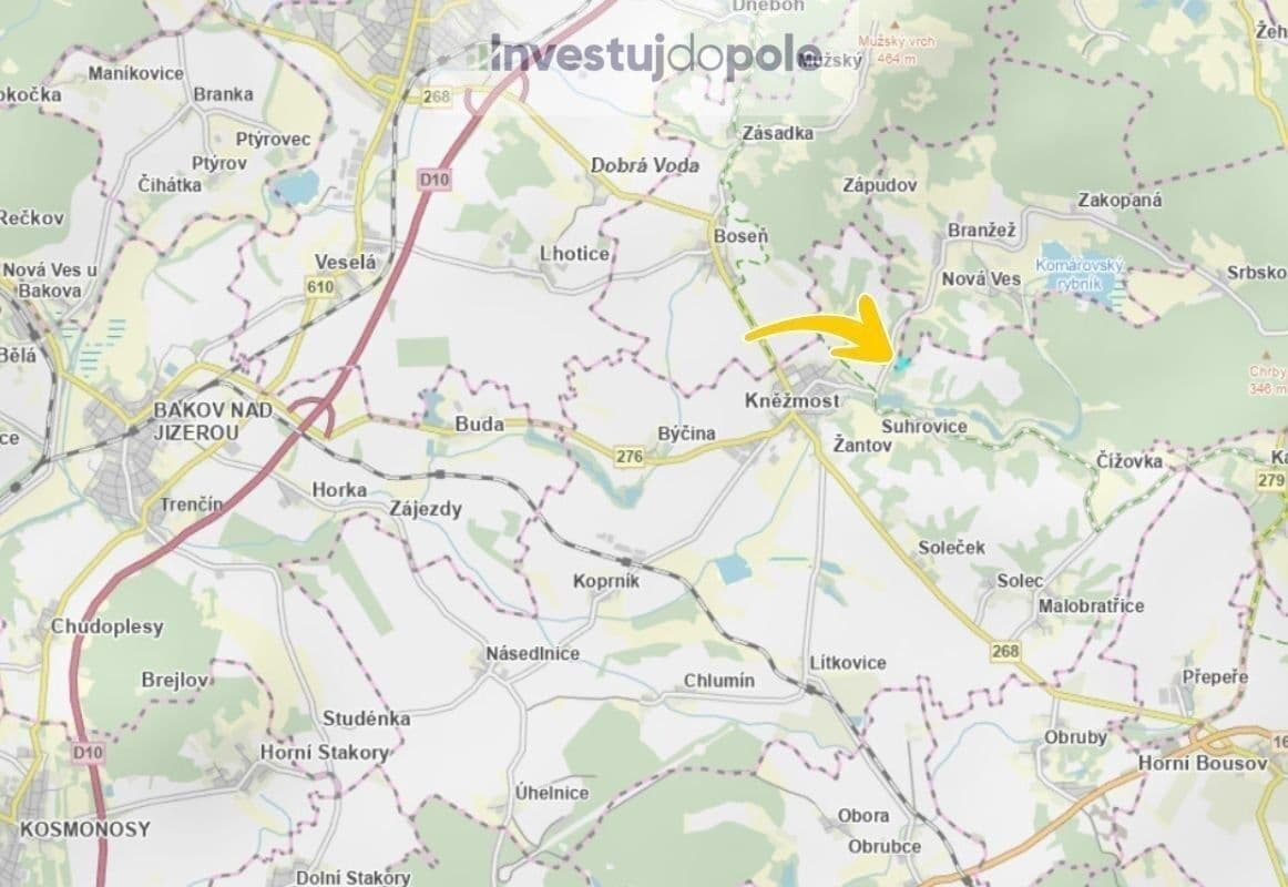 plot for sale, 11,234 m², Branžež, Středočeský Region plot for sale, 11,234 m², Branžež, Středočeský Region