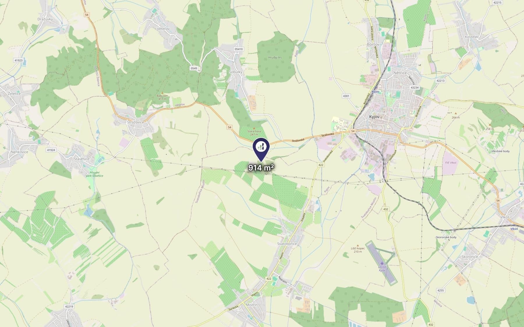 plot for sale, 914 m², Svatobořice-Mistřín, Jihomoravský Region plot for sale, 914 m², Svatobořice-Mistřín, Jihomoravský Region