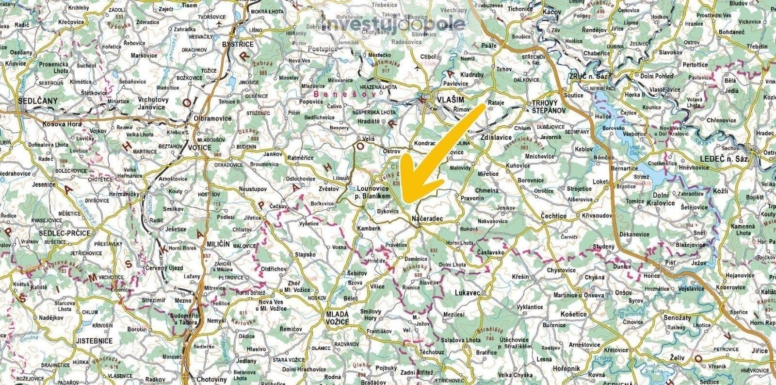 plot for sale, 3,856 m², Pravonín, Středočeský Region plot for sale, 3,856 m², Pravonín, Středočeský Region