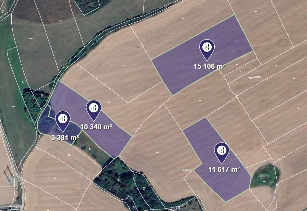 plot for sale, 40,444 m², Čisovice, Středočeský Region plot for sale, 40,444 m², Čisovice, Středočeský Region
