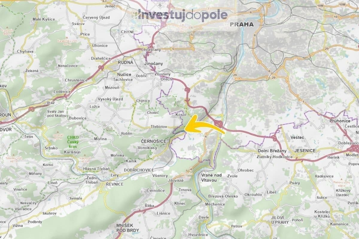 plot for sale, 29,433 m², Radotínská, Černošice, Středočeský Region plot for sale, 29,433 m², Radotínská, Černošice, Středočeský Region
