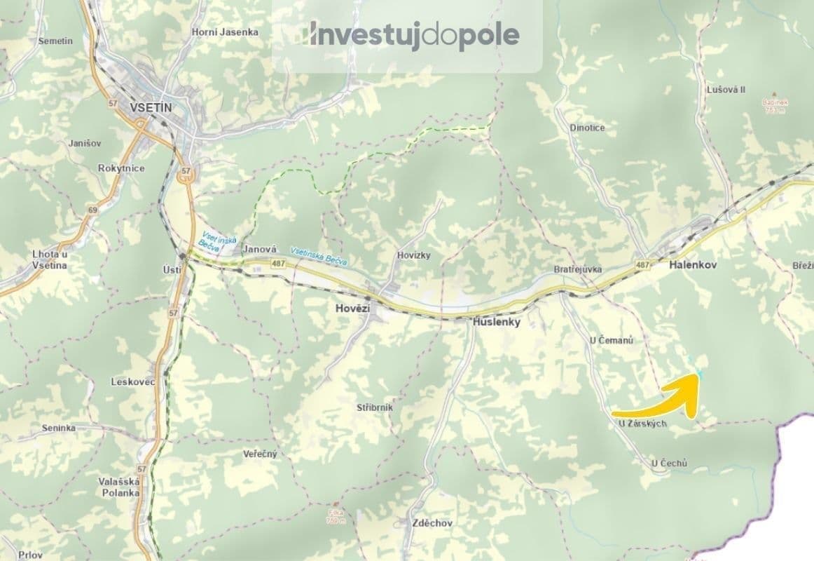 plot for sale, 2,148 m², Halenkov, Zlínský Region plot for sale, 2,148 m², Halenkov, Zlínský Region