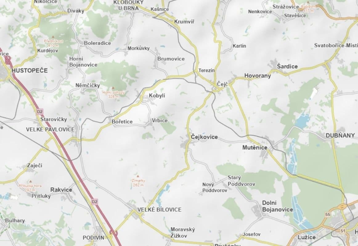 plot for sale, 1,956 m², Čejkovice, Jihomoravský Region plot for sale, 1,956 m², Čejkovice, Jihomoravský Region