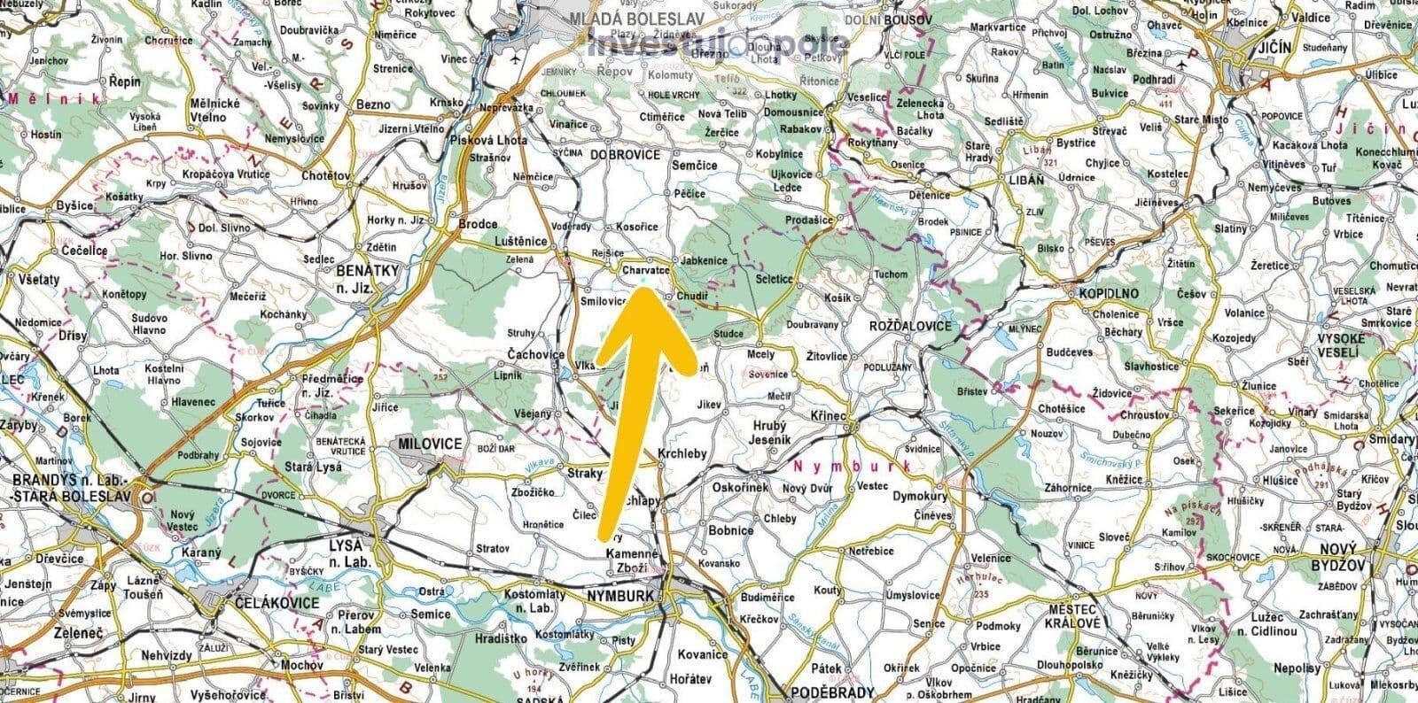 plot for sale, 3,799 m², Chudíř, Středočeský Region plot for sale, 3,799 m², Chudíř, Středočeský Region