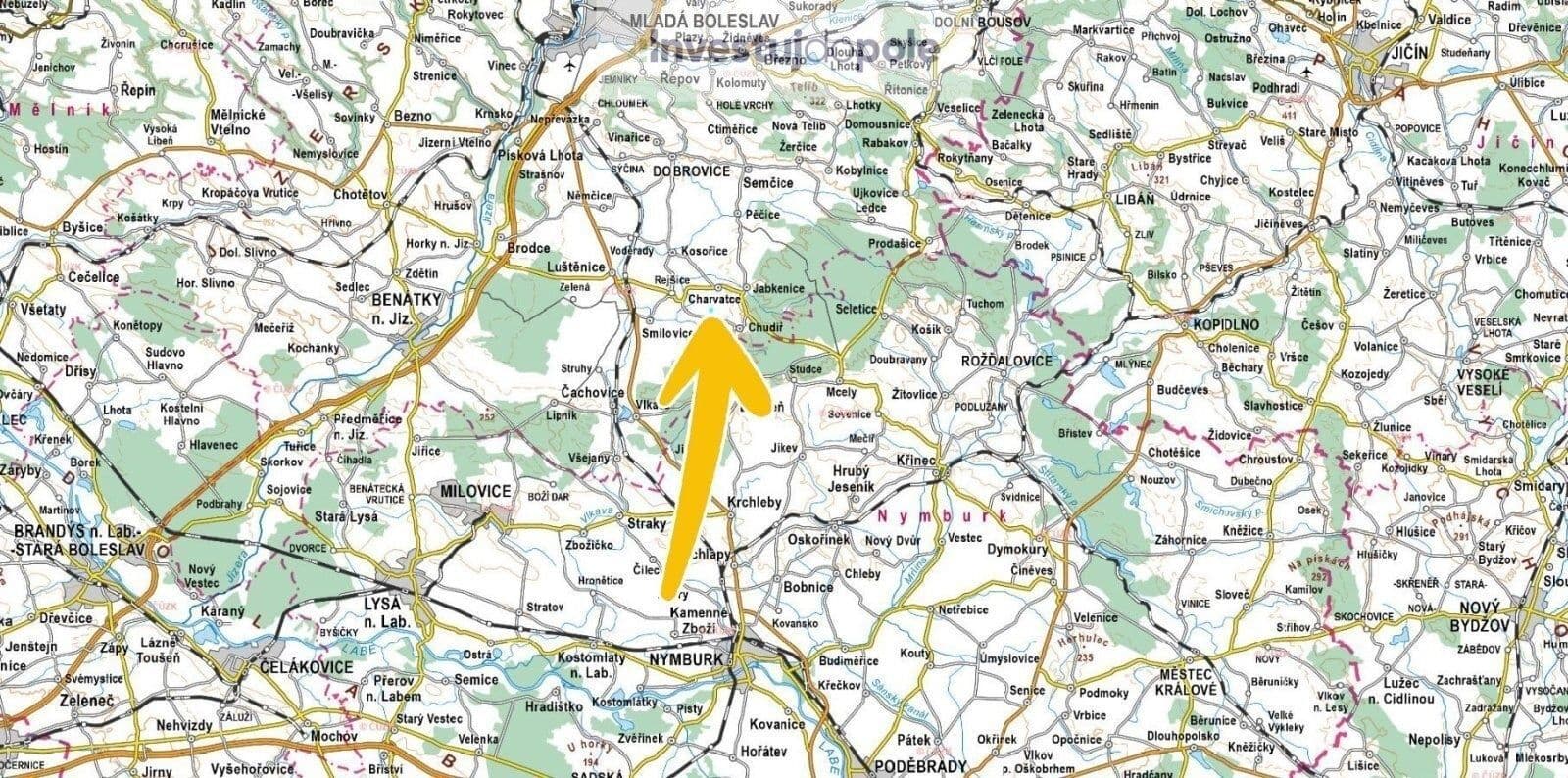 plot for sale, 3,799 m², Chudíř, Středočeský Region plot for sale, 3,799 m², Chudíř, Středočeský Region