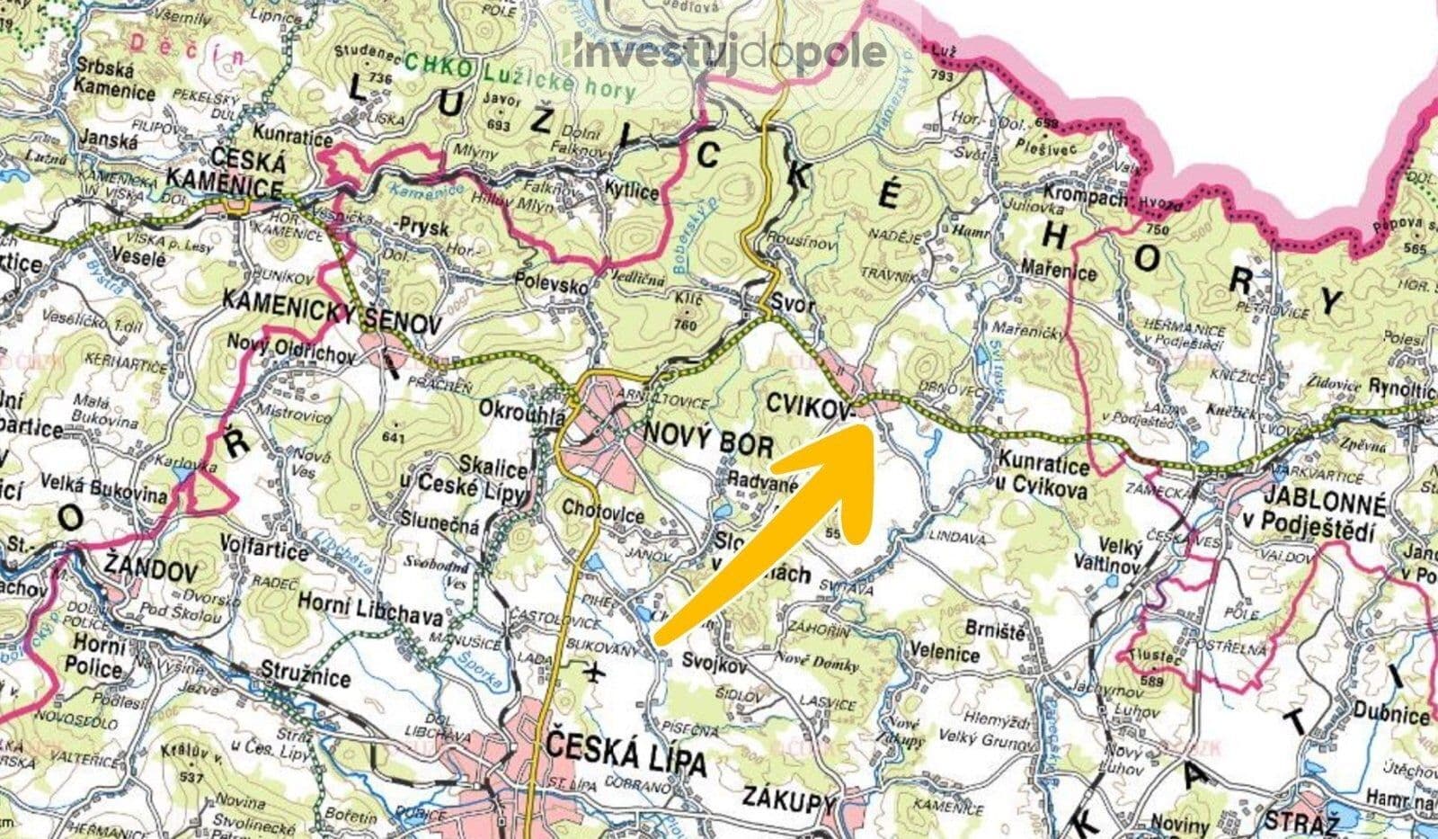 plot for sale, 2,810 m², Cvikov, Liberecký Region plot for sale, 2,810 m², Cvikov, Liberecký Region