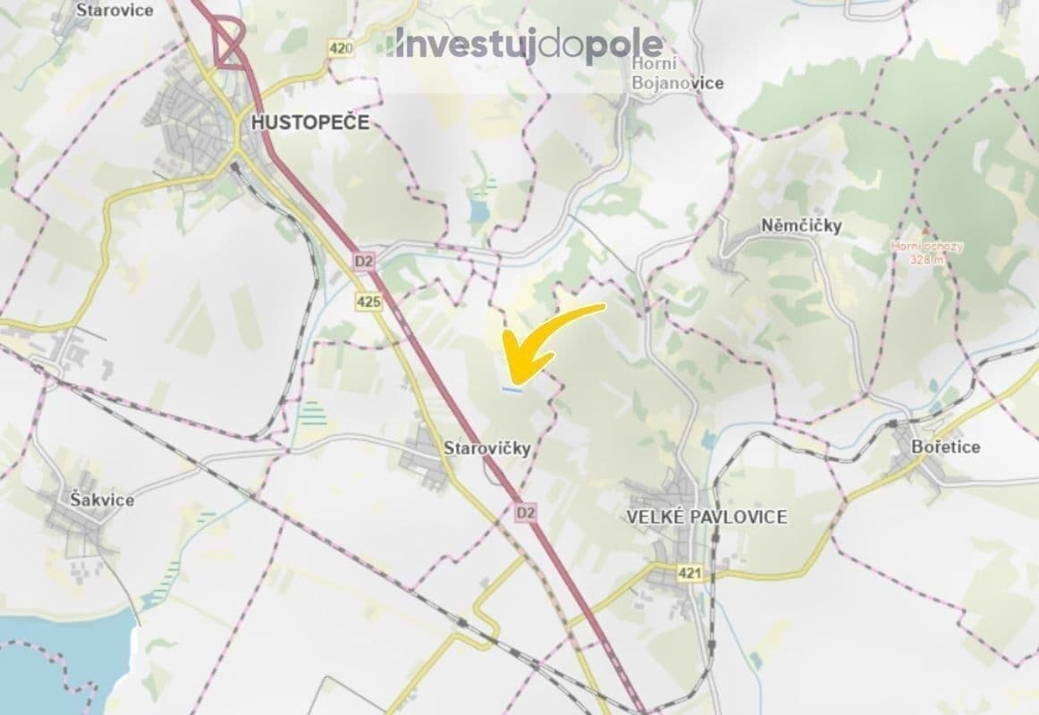 plot for sale, 2,804 m², Starovičky, Jihomoravský Region plot for sale, 2,804 m², Starovičky, Jihomoravský Region