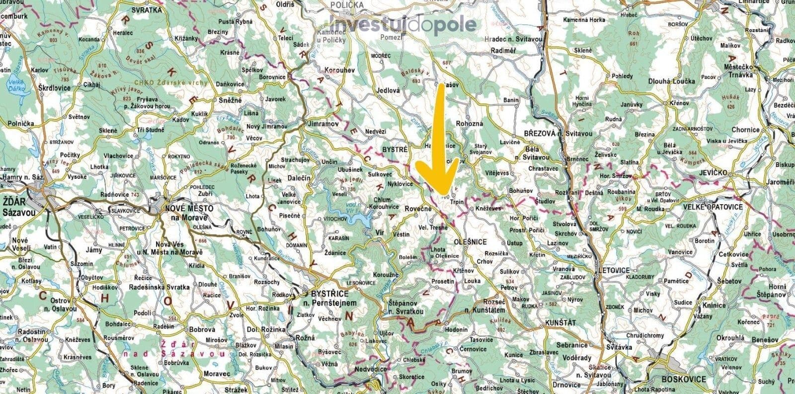 plot for sale, 1,138 m², Trpín, Pardubický Region plot for sale, 1,138 m², Trpín, Pardubický Region
