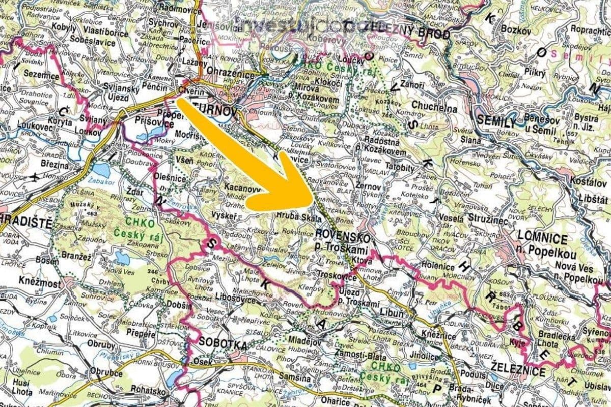 plot for sale, 3,645 m², Hrubá Skála, Liberecký Region plot for sale, 3,645 m², Hrubá Skála, Liberecký Region