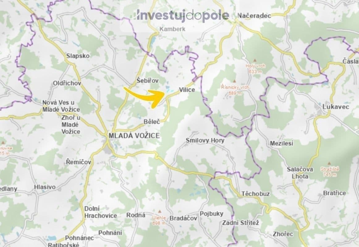 plot for sale, 1,351 m², Vilice, Jihočeský Region plot for sale, 1,351 m², Vilice, Jihočeský Region