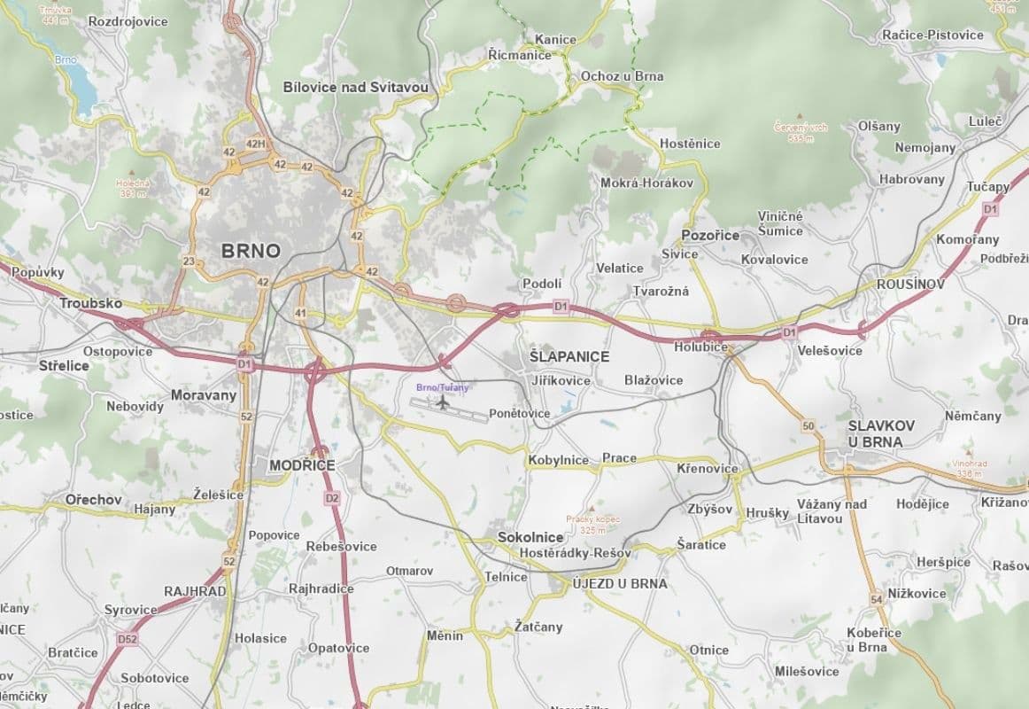 plot for sale, 2,011 m², Šlapanice, Jihomoravský Region plot for sale, 2,011 m², Šlapanice, Jihomoravský Region