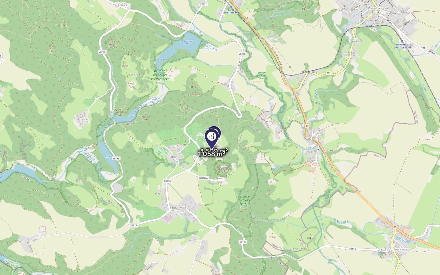 plot for sale, 5,567 m², Troskovice, Liberecký Region plot for sale, 5,567 m², Troskovice, Liberecký Region