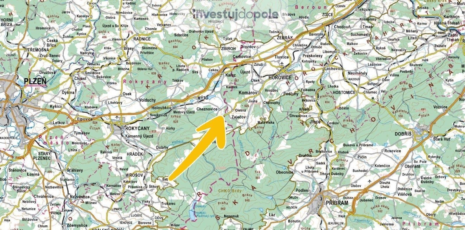 plot for sale, 7,448 m², Cheznovice, Plzeňský Region plot for sale, 7,448 m², Cheznovice, Plzeňský Region