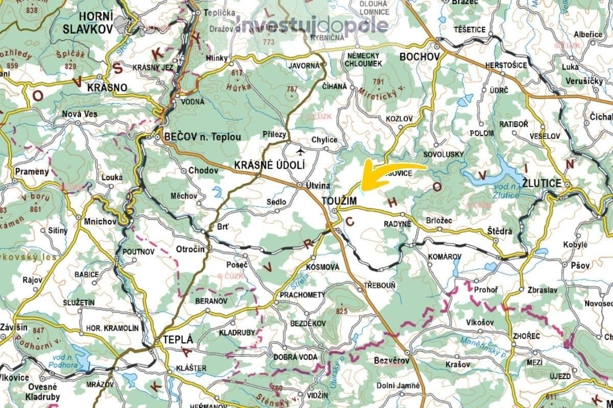 plot for sale, 36,676 m², Toužim, Karlovarský Region plot for sale, 36,676 m², Toužim, Karlovarský Region