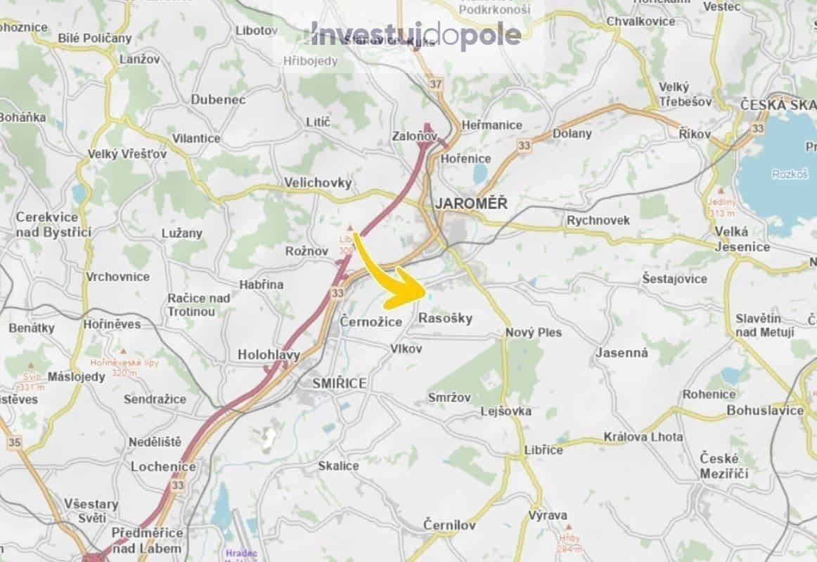 plot for sale, 3,602 m², Rasošky, Královéhradecký Region plot for sale, 3,602 m², Rasošky, Královéhradecký Region