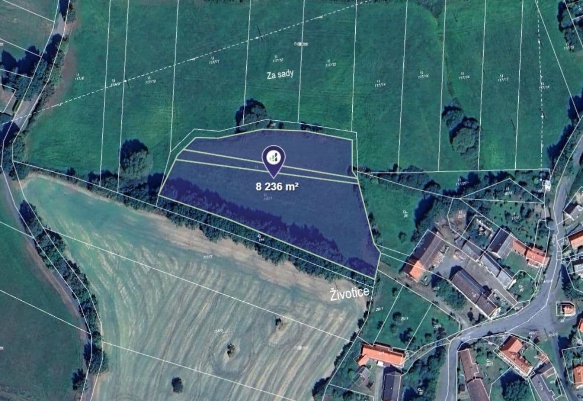plot for sale, 4,118 m², Životice, Plzeňský Region plot for sale, 4,118 m², Životice, Plzeňský Region