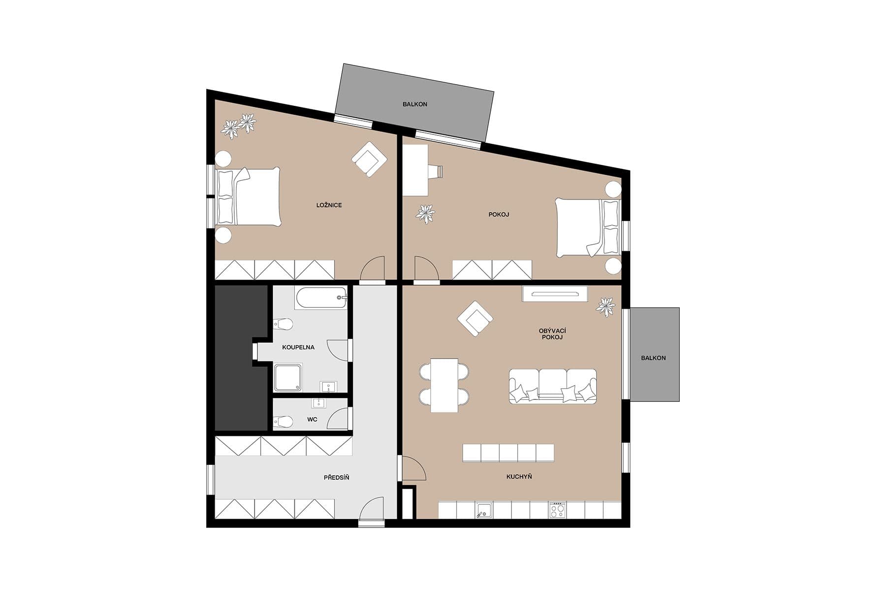 2 bedroom with open-plan kitchen flat for sale, 136 m², U Kopečku, Tuchoměřice, Středočeský Region 2 bedroom with open-plan kitchen flat for sale, 136 m², U Kopečku, Tuchoměřice, Středočeský Region