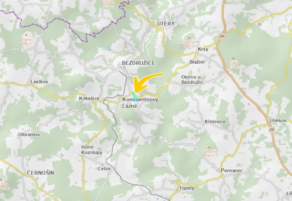 plot for sale, 123,648 m², Konstantinovy Lázně, Plzeňský Region plot for sale, 123,648 m², Konstantinovy Lázně, Plzeňský Region