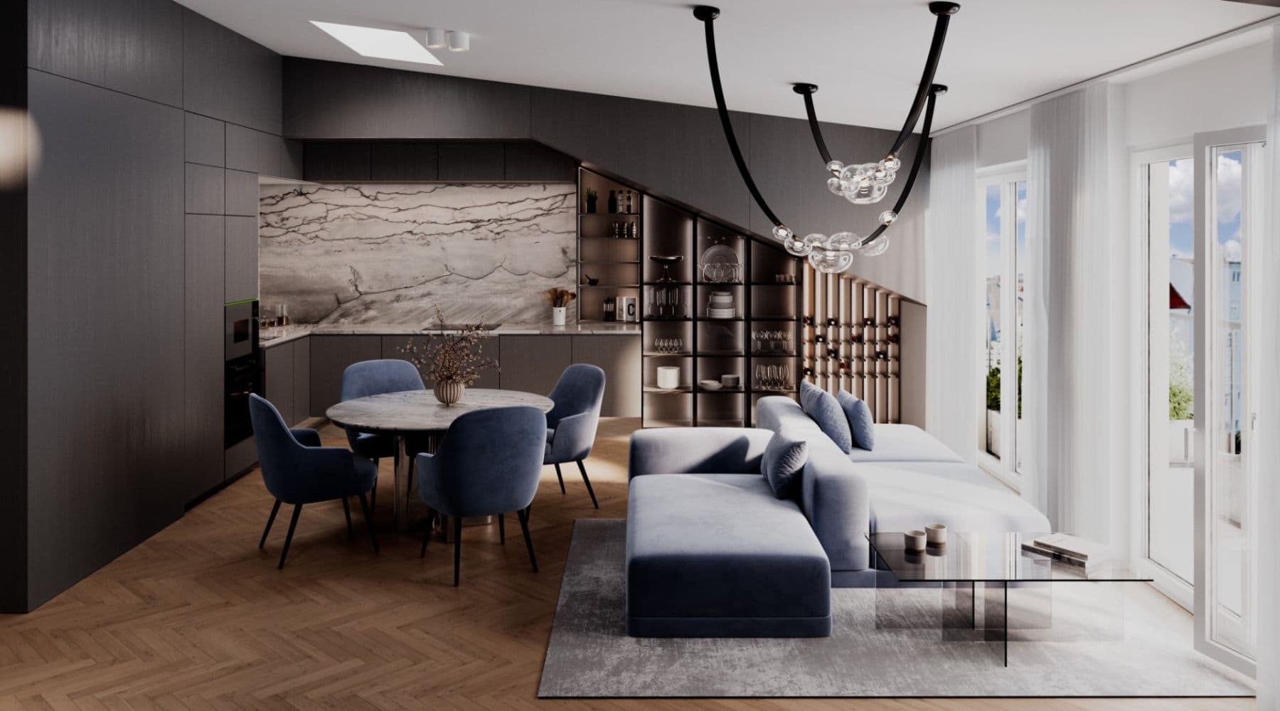 3 bedroom with open-plan kitchen flat for sale, 120 m², Záhřebská, Prague, Prague 3 bedroom with open-plan kitchen flat for sale, 120 m², Záhřebská, Prague, Prague