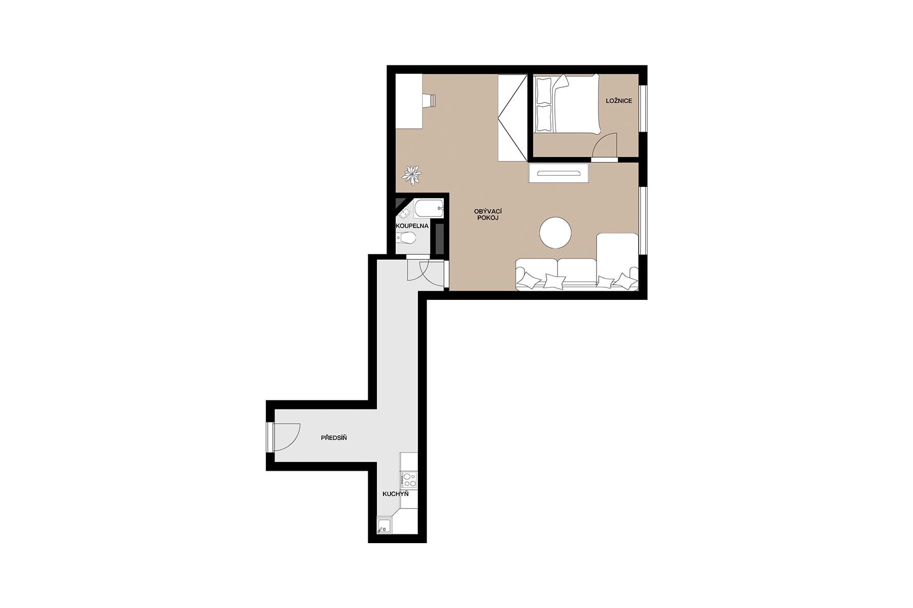 2 bedroom flat for sale, 55 m², U Zeměpisného ústavu, Prague, Prague 2 bedroom flat for sale, 55 m², U Zeměpisného ústavu, Prague, Prague