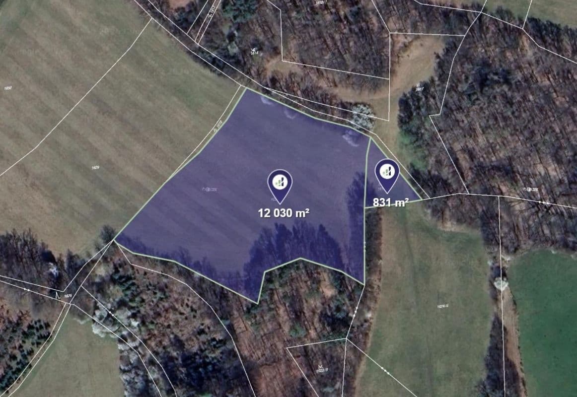 plot for sale, 12,861 m², Kunice, Středočeský Region plot for sale, 12,861 m², Kunice, Středočeský Region