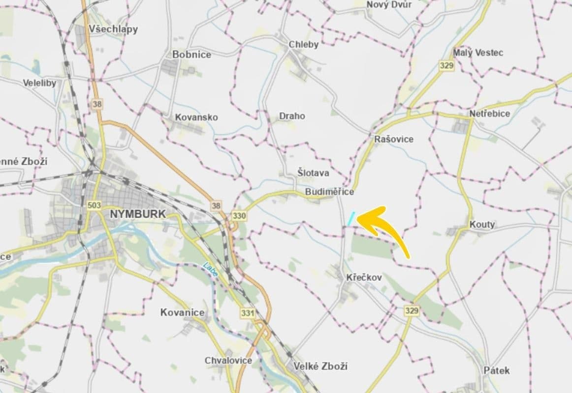 plot for sale, 1,249 m², Budiměřice, Středočeský Region plot for sale, 1,249 m², Budiměřice, Středočeský Region