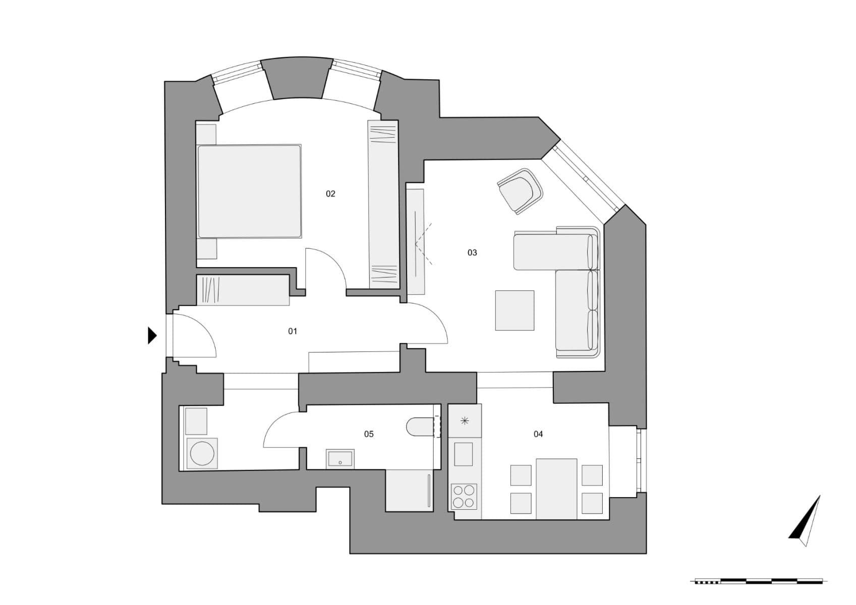 1 bedroom with open-plan kitchen flat for sale, 59 m², Na Václavce, Prague, Prague 1 bedroom with open-plan kitchen flat for sale, 59 m², Na Václavce, Prague, Prague