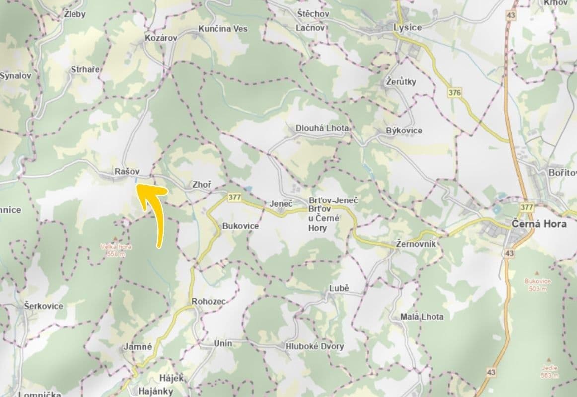 plot for sale, 1,317 m², Rašov, Jihomoravský Region plot for sale, 1,317 m², Rašov, Jihomoravský Region