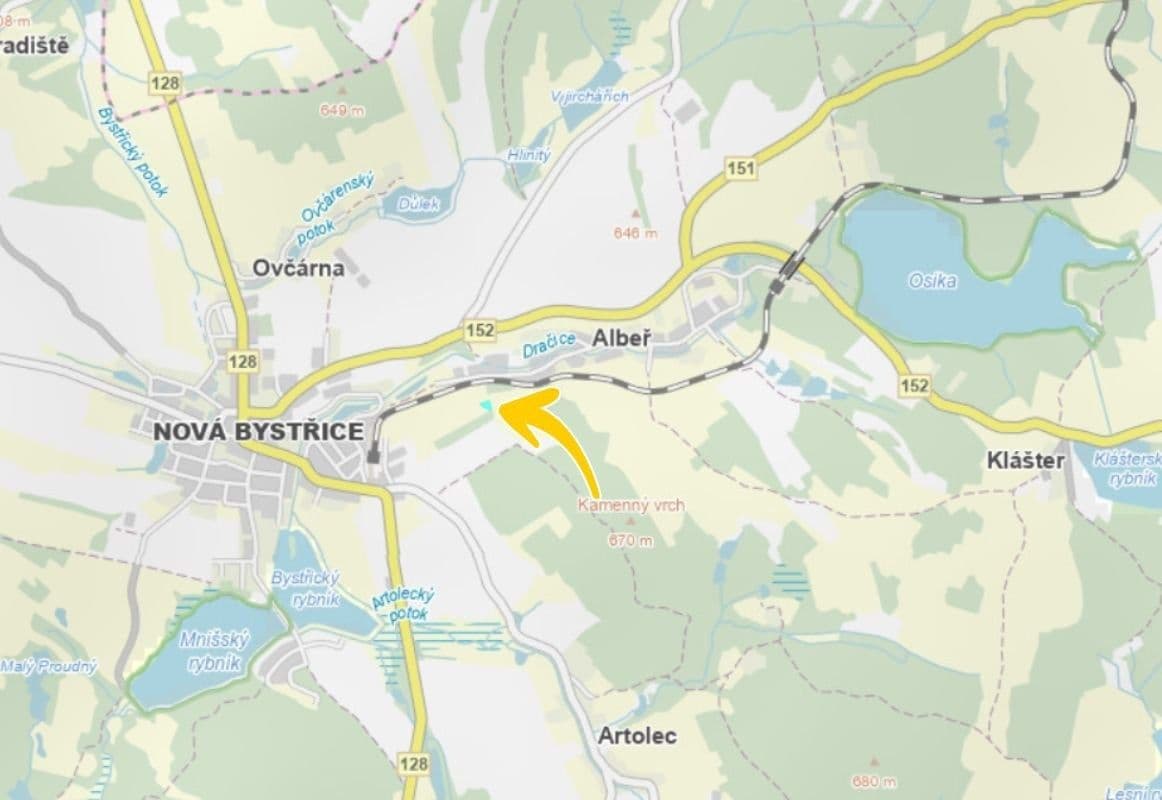 plot for sale, 1,459 m², Nová Bystřice, Jihočeský Region plot for sale, 1,459 m², Nová Bystřice, Jihočeský Region