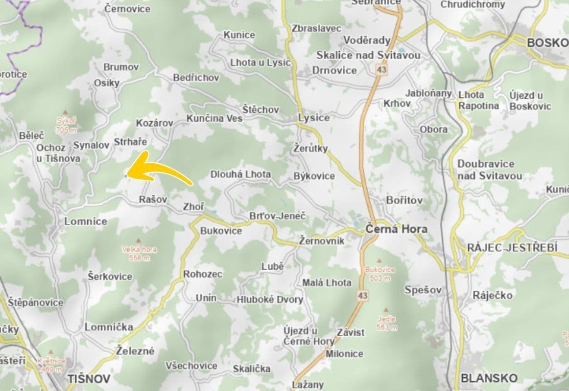 plot for sale, 1,079 m², Rašov, Jihomoravský Region plot for sale, 1,079 m², Rašov, Jihomoravský Region