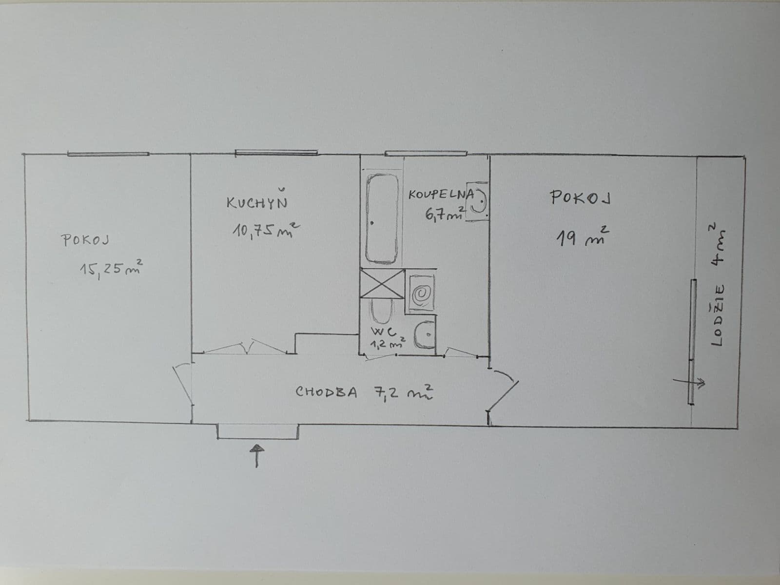2 bedroom with open-plan kitchen flat for sale, 64 m², Klánovická, Prague, Prague 2 bedroom with open-plan kitchen flat for sale, 64 m², Klánovická, Prague, Prague